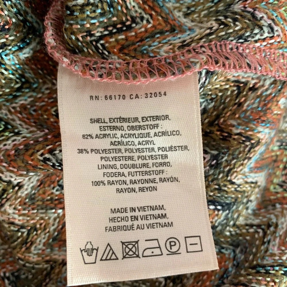 Maeve Anthropologie Westwater NWT Chevron Print Knit Knee Length Dress Small - Picture 11 of 12